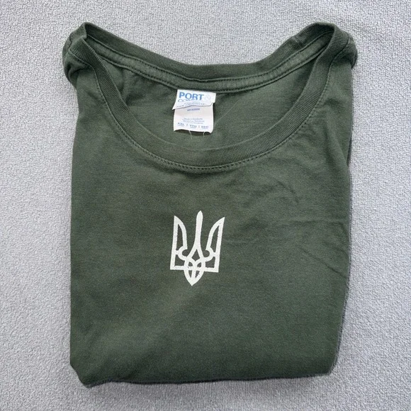 Embroidery Ukraine Trident Golden Women T Shirt Size 2XL - Picture 6 of 6